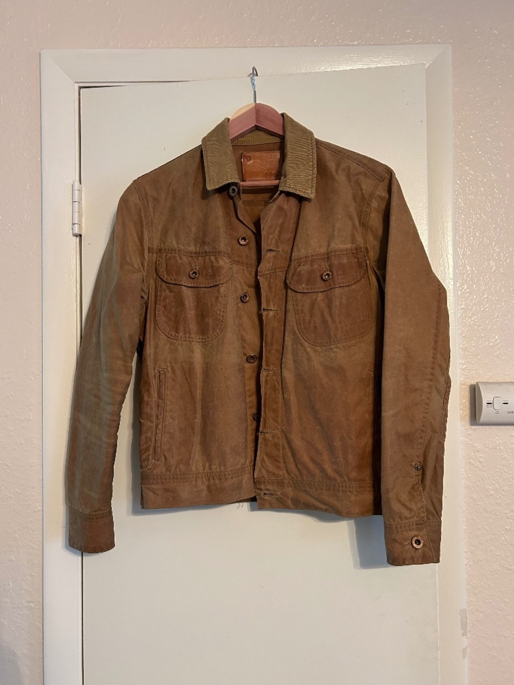 Taylor Stitch brown canvas waxed jacket